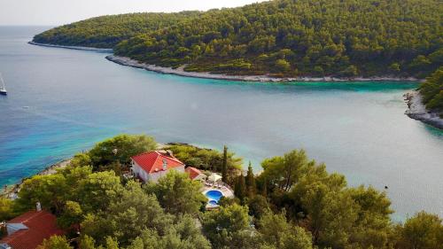 Waterfront villa with pool