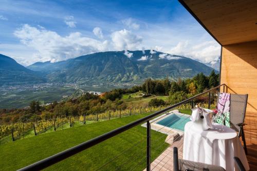 Peldbaseins, Romantik Chalet im Weingut Eichenstein in Sinigo