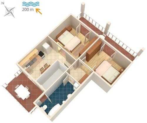  Apartment Malinska 5456a in Vantačići