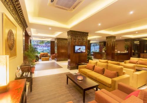Lobby, Hotel Tibet International in Baudha Jorpati