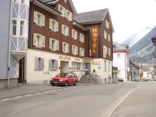   Gotthard, Pension in Göschenen bei Fernigen