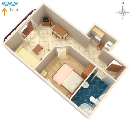  Apartment Kraj 3460f in Pašman
