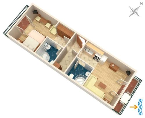  Apartment Uvala Pokrivenik 2073g in Zastražišće
