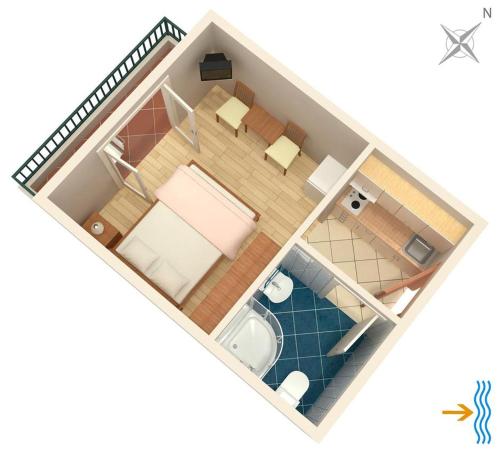 Studio Uvala Pokrivenik 2073d in Zastražišće