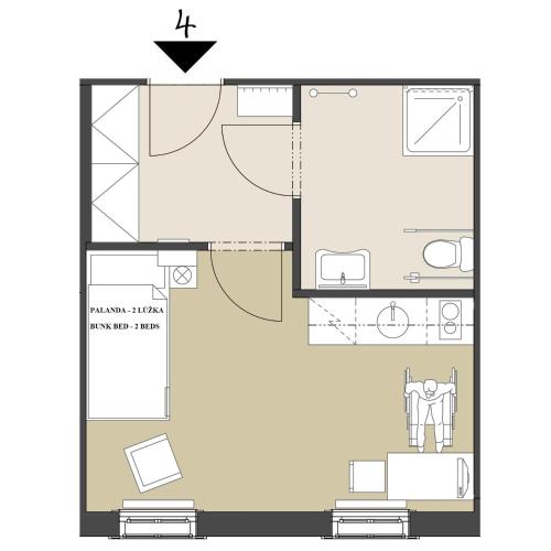 Studio - Disability Access (2 Adults)