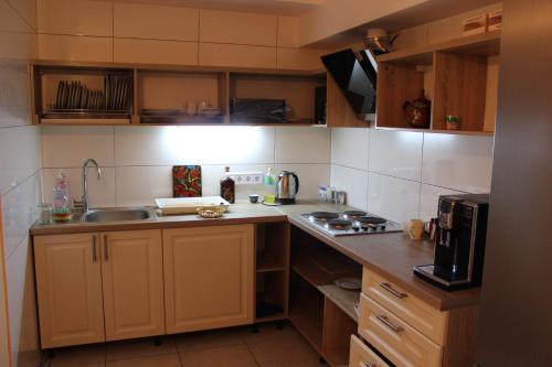 Køkken, Hotel Barin House готель с бомбосховищем in Sumy