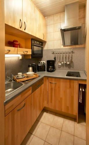 廚房, Gastehaus Apfelbacher in 施皮格勞