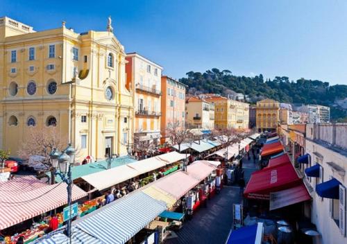 GRAND H -F2, FACE VIEUX- NICE, TERRASSE, ASCENSEUR, CLIMATISATION, Terrace - Nice city center