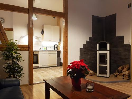 Apartment with chimney