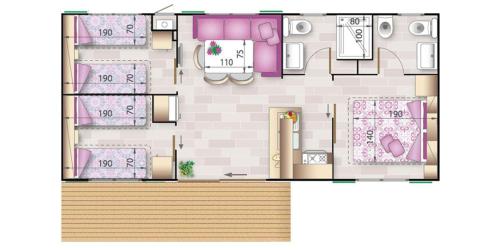 3 bedrooms, 6 beds
