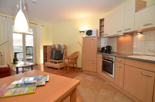 廚房, Villa Seerose - Appartement 19 in 奧斯特西巴德 塞林