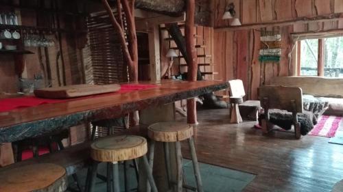 مطبخ, Cabanas Rusticas Pucon Rio Trancura in Menetue