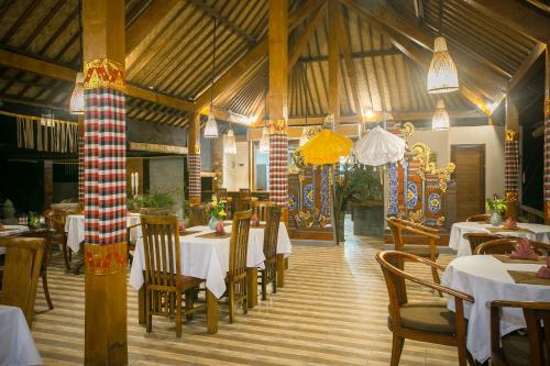 餐廳, Alamdhari Villa Sidemen in 席德門