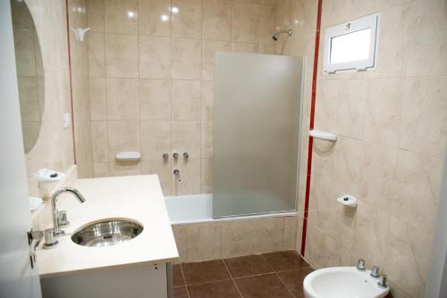 Fürdőszoba, Cabanas Las Dunas in Monte Hermoso