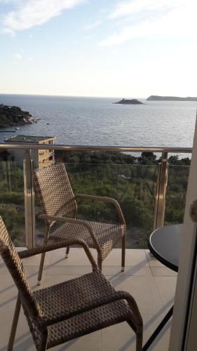 Balcony/terrace, Apartments Odiva in Mirista