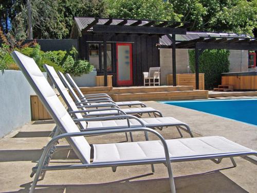Swimming pool, Waiorau Homestead in Cardrona