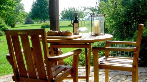 شرفة/ تراس, JANISCHs Fewo im Spreewald, Terrasse, großer Garten und Blick inklusive in Unterspreewald
