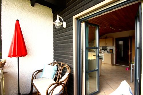 Balkons/terase, Ferienhaus und Ferienwohnungen Holzapfel Geiersthal in Geiersthal