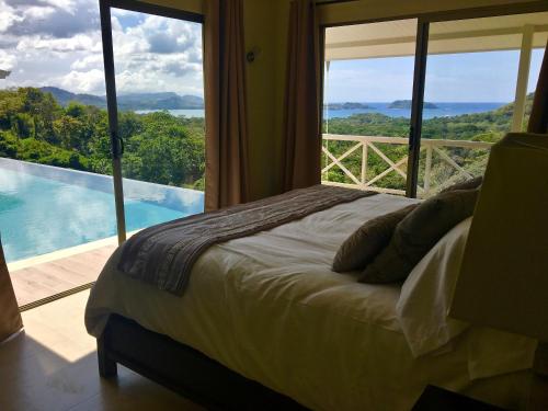 Balcony/terrace, Amazing ocean view Villa vista Chocoyas in Potrero