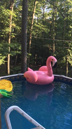 Pocono cabin with private pool at Shawnee Mtn