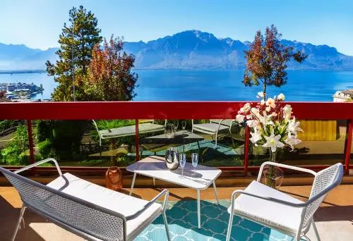 Studio with Lake View in Montreux, Schweiz