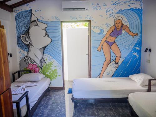Gili Beach Bum - Hostel Room Type - Single Bed in Mixed Dormitory Room