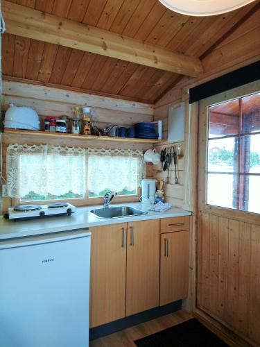 Kitchen, Stora Sandfell Rooms and Cottages in Egilstadir