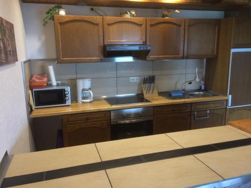مطبخ, Ferienwohnung Bachem in هارتجينوالد