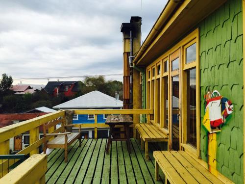 Rõdu/terrass, 13 Lunas Hostel in Ancud