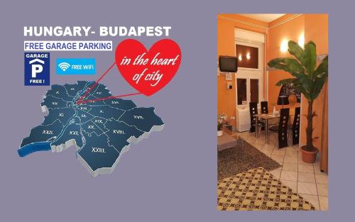 Apartment in the center of Budapest -free garage parking