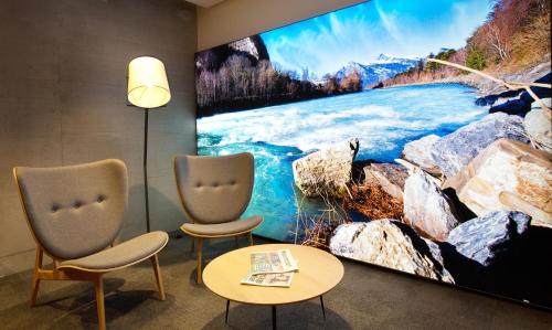 共用Lounge/電視區, b_smart motel Landquart in 蘭德誇特