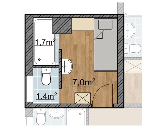 1 twin bed