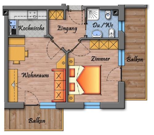 Gasserhof Aicha Room Type - One-Bedroom Apartment Gasserhof Aicha Room Type - One-Bedroom Apartment