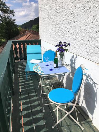 陽台/露台, Appartement Ambiente in 伊布斯河畔魏德霍芬