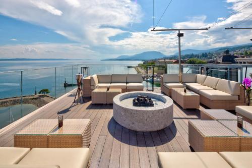 Restaurant, Hotel Beaulac in Neuchatel