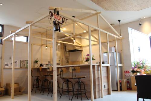 Bar/salonek, Guesthouse ushiyado in Nakashibetsu