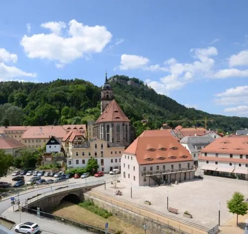 Elbidylle in Königstein Sächsische Schweiz, Deutschland