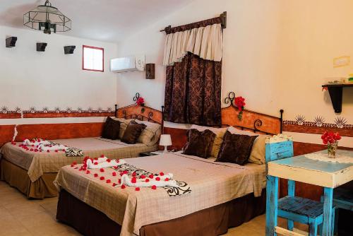 Antigua Lodge, 70 m from sandy beach in El Cuyo, Mexico