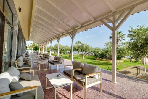 Garden, Calamos Beach Family Club in Agii Apostoli