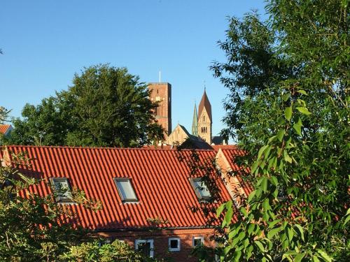 Balcony/terrace, Selvbetjent lejlighed i centrum ved aen in Ribe