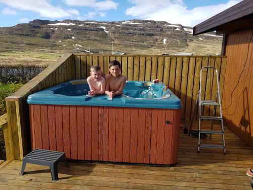 Hvammur 1 with private hot tub
