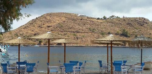 Strand, Delfini Hotel in Patmos