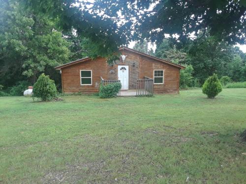 Cedar cabin located on a buffalo farm