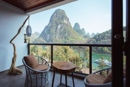 Balcony/terrace, Li River Resort in Yangshuo