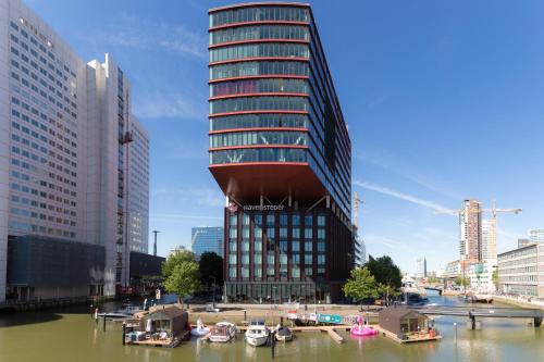 Exterior view, Wikkelboats at Wijnhaven in Rotterdam