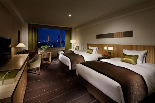 Tower Side Deluxe Twin Room with Extra Bed (Non-Smoking) Tokyo Tower View + Sauna Access