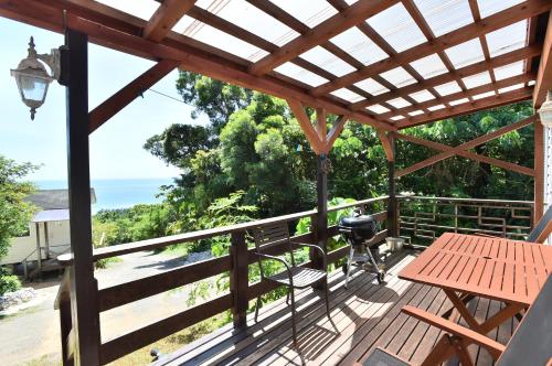 Balcony/terrace, PANORAMA Ocean View Cottage in Okinawa Main island