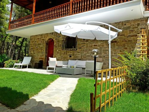  Wood and Stone Villa in Sani Beach