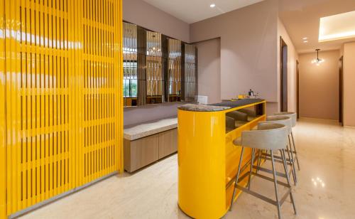 Bar/lounge, Villa 41 by StayVista - A chic retreat with a pool, poker table, and a theater room in Lonavala