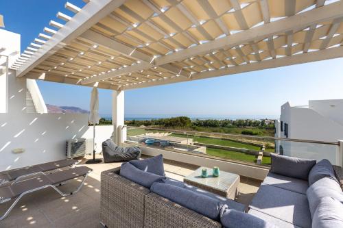Balcony/terrace, Triton Sea View Villa in Gerogioupoli